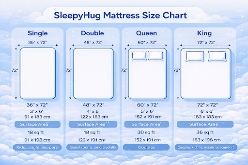 Mattress Size Chart India